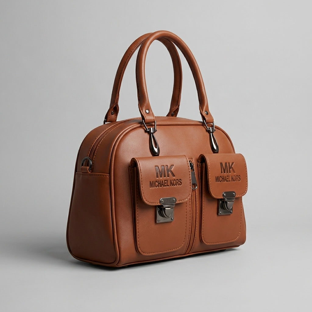 MK MICHAEL KORS Double-Pocket Bowling Bag with Detachable Crossbody Strap