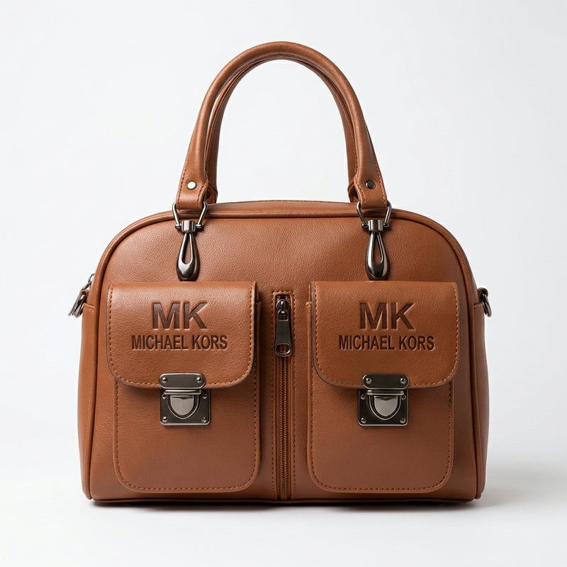 MK MICHAEL KORS Double-Pocket Bowling Bag with Detachable Crossbody Strap