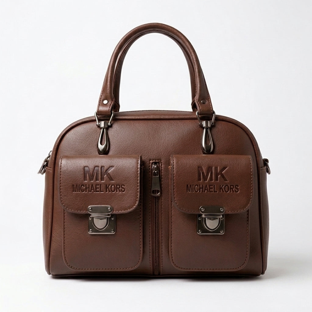 MK MICHAEL KORS Double-Pocket Bowling Bag with Detachable Crossbody Strap