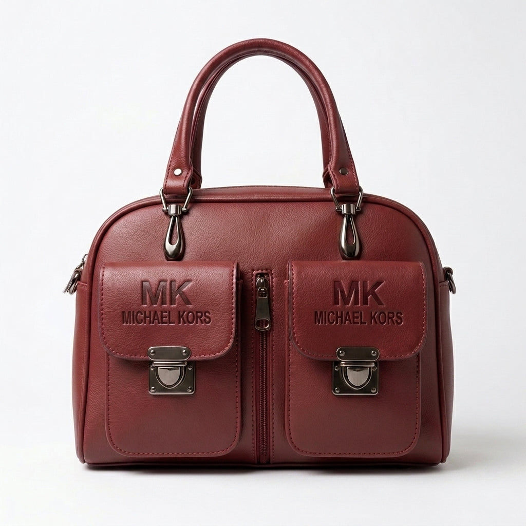 MK MICHAEL KORS Double-Pocket Bowling Bag with Detachable Crossbody Strap
